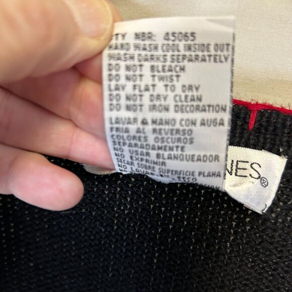 VTG Victoria Jones Women Black Embellished Christmas Full Zip Sweater Vest 2X - Picture 11 of 13